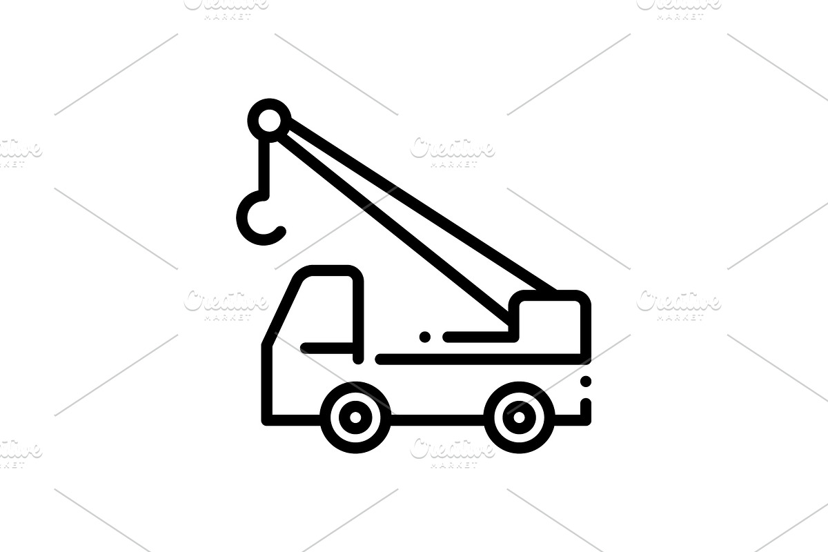Crane truck icon in Icons - product preview 8