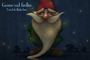Gnome and fireflies