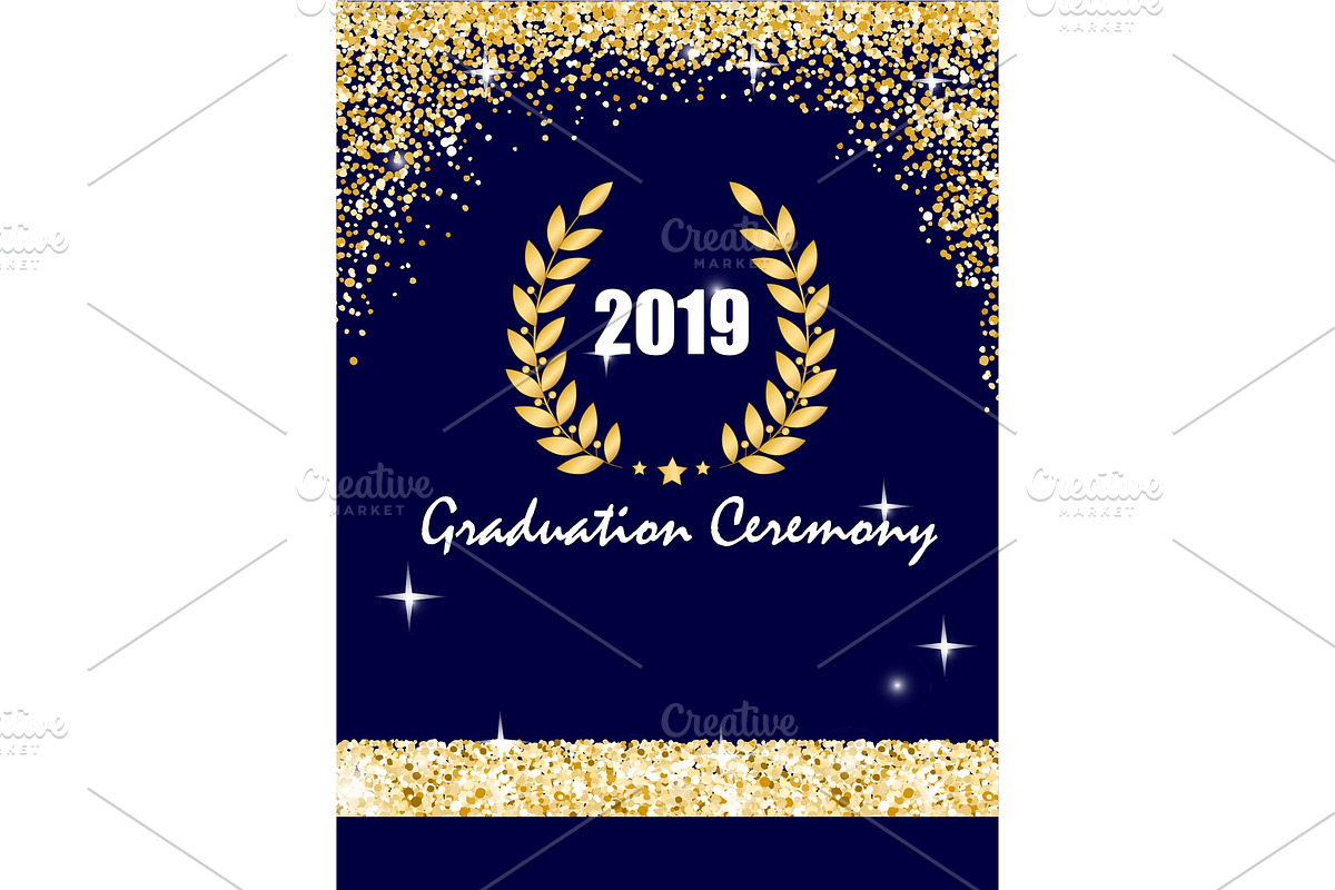 Graduation ceremony banner with in Objects - product preview 8