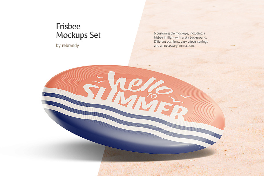 Frisbee Mockups Set in Product Mockups - product preview 8