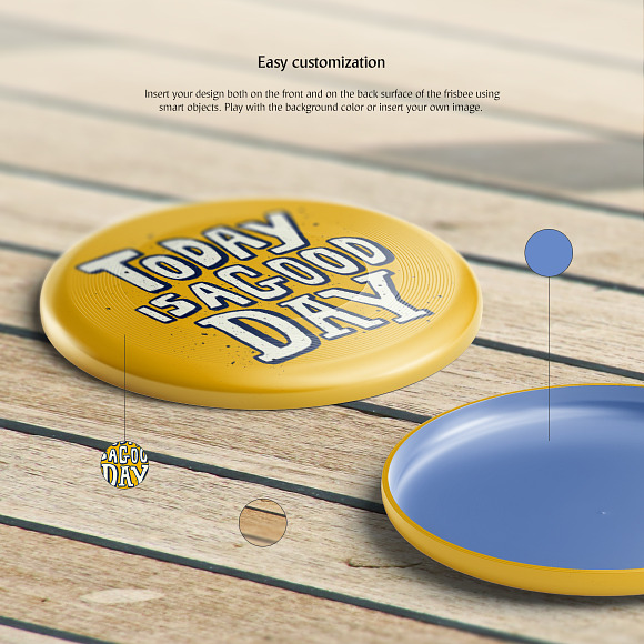 Frisbee Mockups Set in Product Mockups - product preview 3