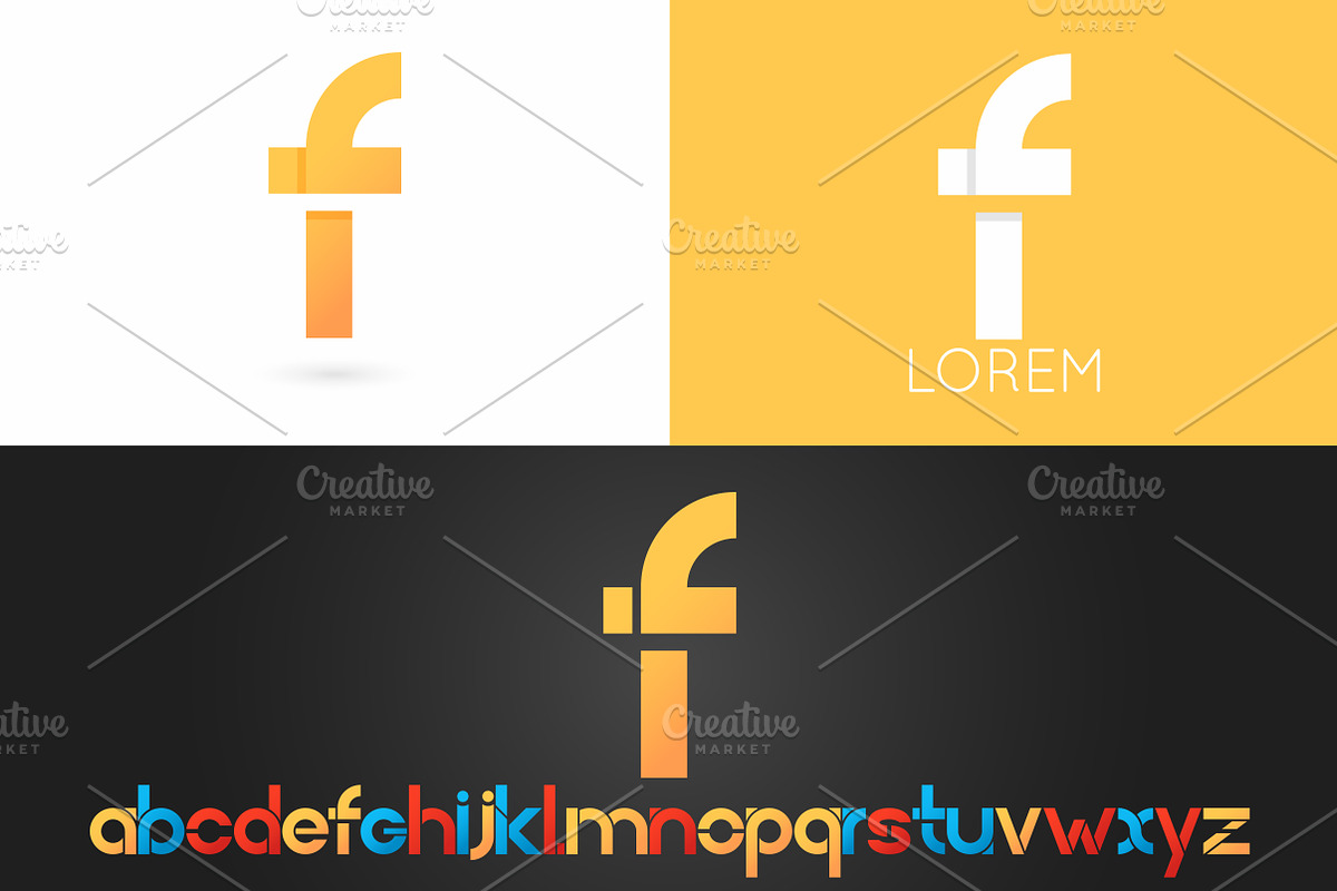 Letter F logo vector icon in Logo Templates - product preview 8