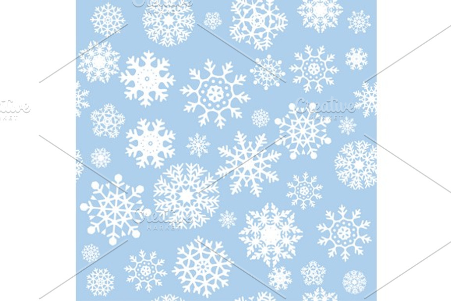 Snowflakes Seamless Background in Patterns - product preview 8