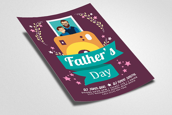 Father Day Celebration Print Flyer in Flyer Templates - product preview 1