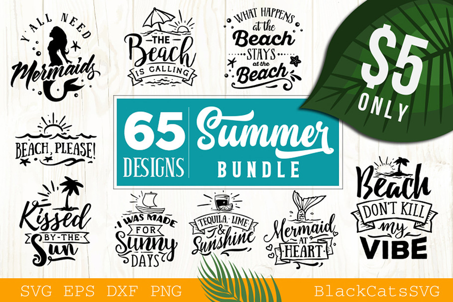 Summer SVG bundle 65 designs in Illustrations - product preview 8