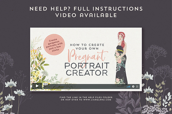 The lovely Pregnant Portrait Creator in Illustrations - product preview 18