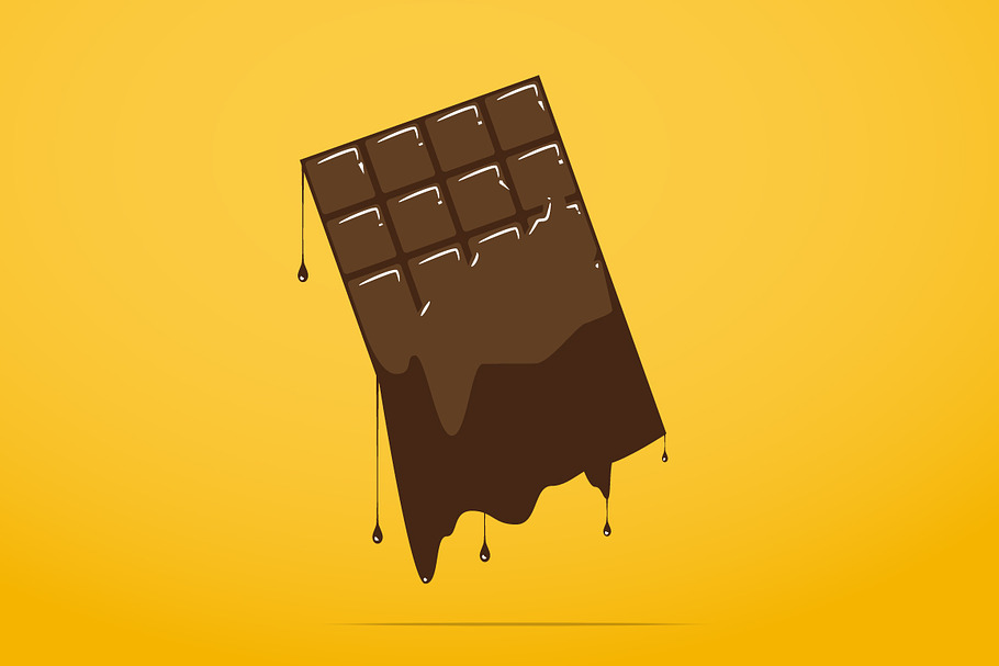 Melted chocolate bar icon. in Graphics - product preview 8