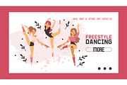 Dancer vector web page ballerina