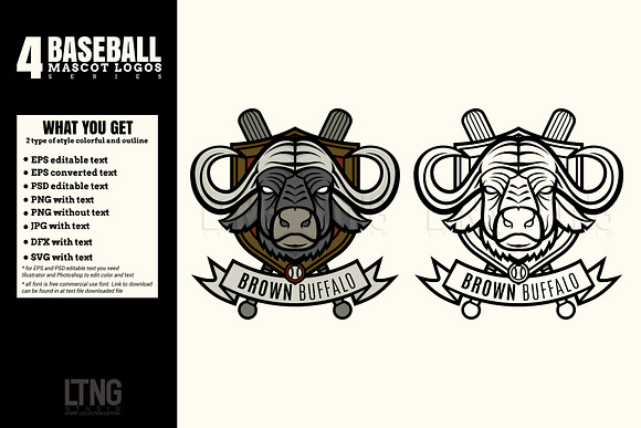 Baseball logo series 1 in Animal Icons - product preview 1