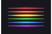 Neon rainbow flag lines for pride