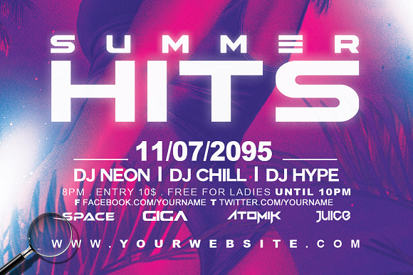 Summer Hits | Hype Flyer Design in Flyer Templates - product preview 6