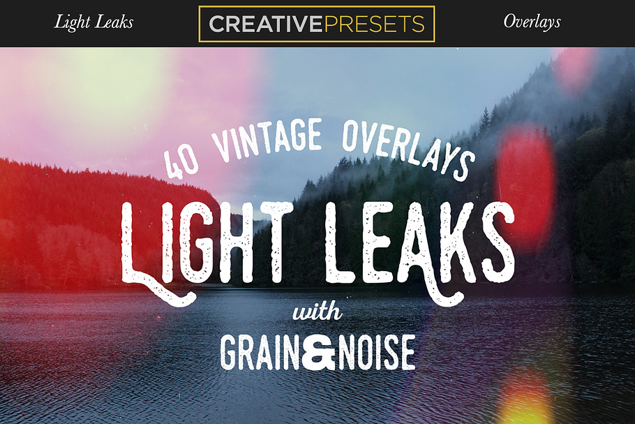 40 Vintage Light Leaks Overlays in Textures - product preview 8