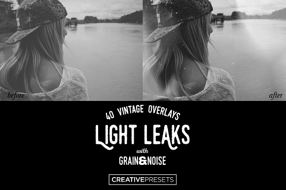 40 Vintage Light Leaks Overlays in Textures - product preview 4