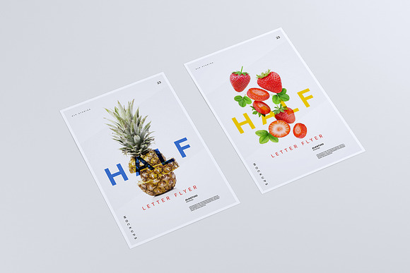 Half Letter Flyer Mockup in Print Mockups - product preview 2
