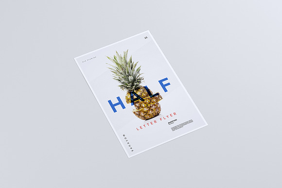 Half Letter Flyer Mockup in Print Mockups - product preview 3