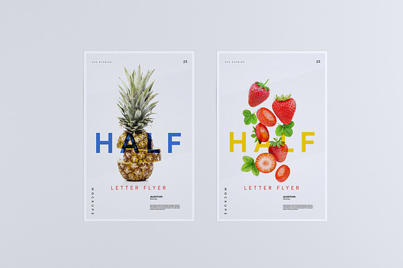 Half Letter Flyer Mockup in Print Mockups - product preview 4