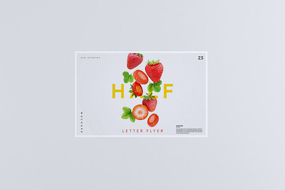 Half Letter Flyer Mockup in Print Mockups - product preview 10