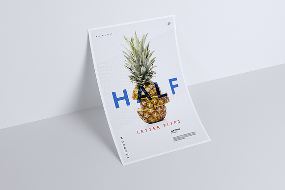 Half Letter Flyer Mockup in Print Mockups - product preview 12