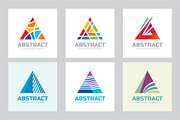 Abstract Pyramid Triangle Logo Set