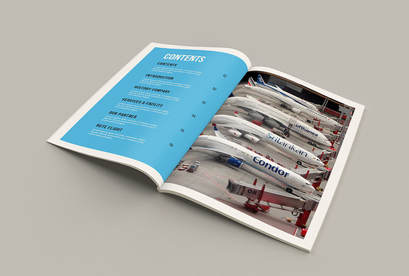 Airplane Cosy Brochure in Magazine Templates - product preview 1