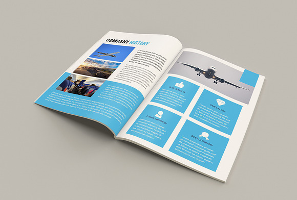 Airplane Cosy Brochure in Magazine Templates - product preview 3