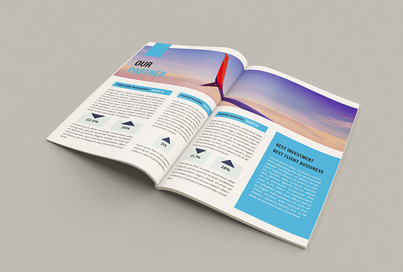 Airplane Cosy Brochure in Magazine Templates - product preview 6
