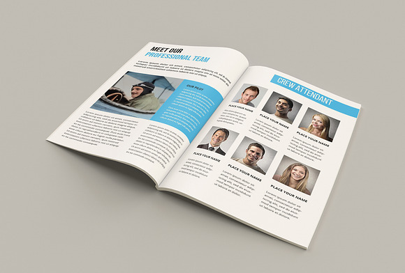 Airplane Cosy Brochure in Magazine Templates - product preview 8