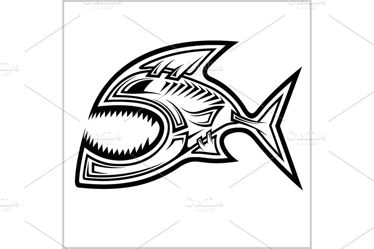 Stylized image of a fish - Native in Illustrations - product preview 8