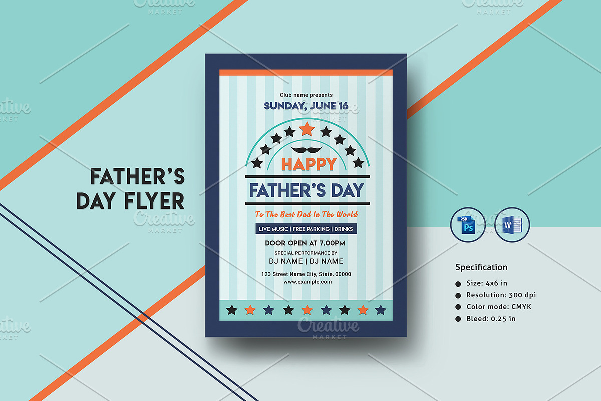Father's Day Flyer V1028 in Flyer Templates - product preview 8