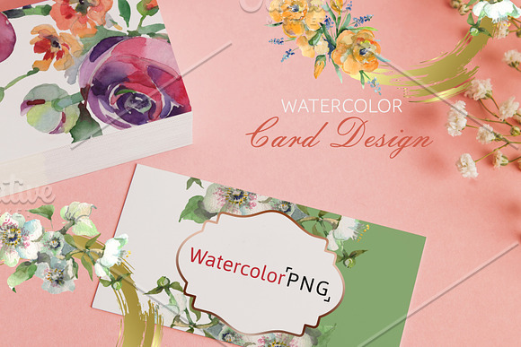 Bouquet spring fairy tale watercolor in Illustrations - product preview 2