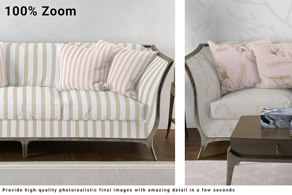 Living Room - Sofa Throw Pillows Rug in Product Mockups - product preview 8