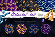 Watercolor Oriental patterns