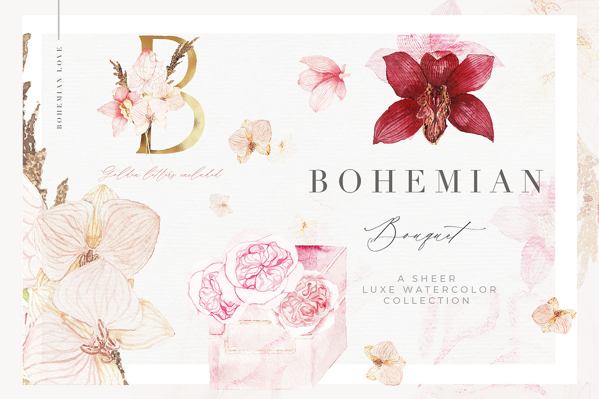 Tropical Boho Wedding Flowers in Illustrations - product preview 8
