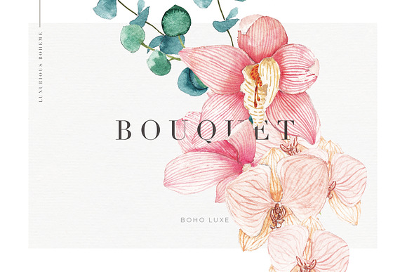 Tropical Boho Wedding Flowers in Illustrations - product preview 1