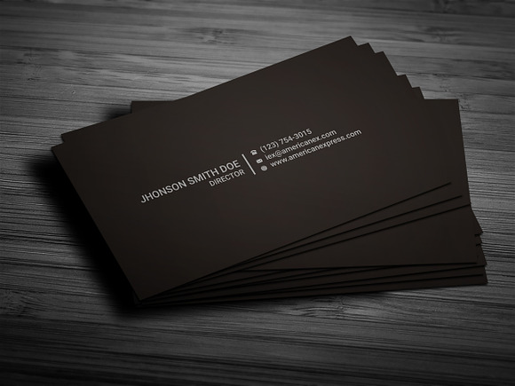 Black & White Business Card in Business Card Templates - product preview 2