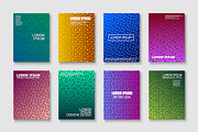 Trendy colorful gradient brochures