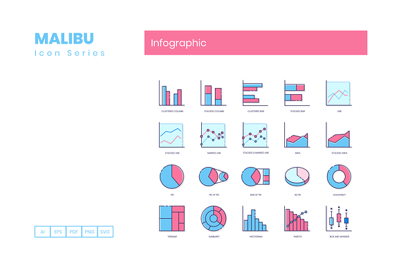 75 Infographic Icons | Malibu in Infographic Icons - product preview 1