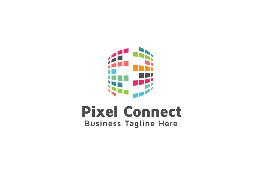 Pixel Connect Logo Template