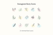 Botanical Instagram Story Icons