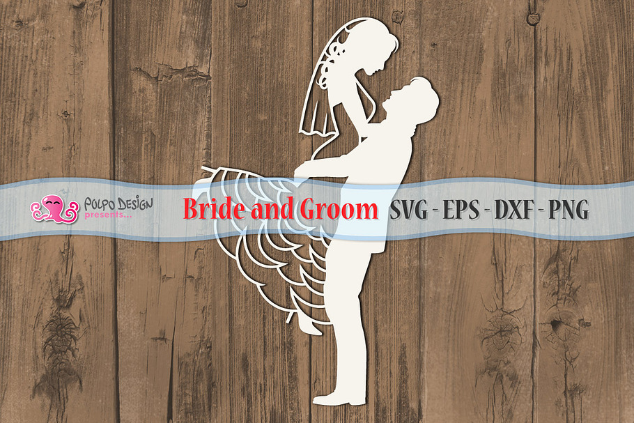 Bride and Groom SVG in Objects - product preview 8