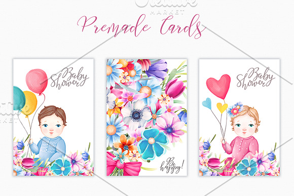 Watercolor Baby Collection in Illustrations - product preview 7