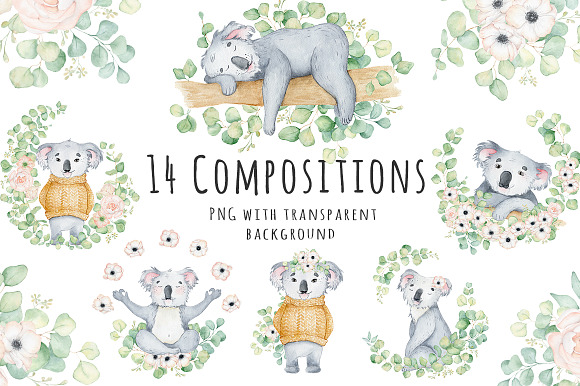 Lovely Koalas and Eucalyptus in Illustrations - product preview 4