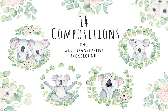 Lovely Koalas and Eucalyptus in Illustrations - product preview 5