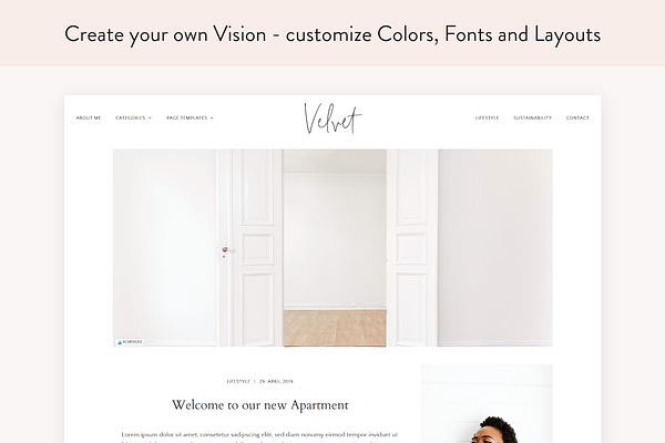 Modern Blog & Shop Theme - Velvet