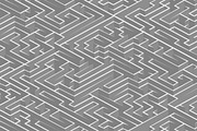 Gray isometric complicated maze