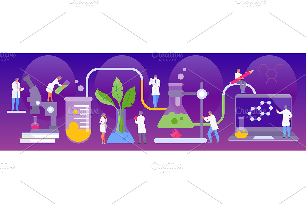 Scientific laboratory vector in Illustrations - product preview 8