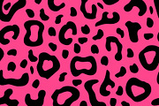 Bright pink cartoon leopard skin