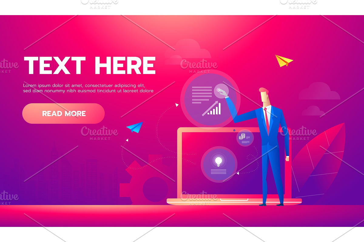 Business analysis concept banner in Illustrations - product preview 8