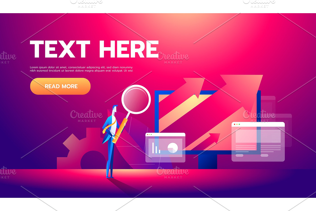 Business analysis concept banner in Illustrations - product preview 8
