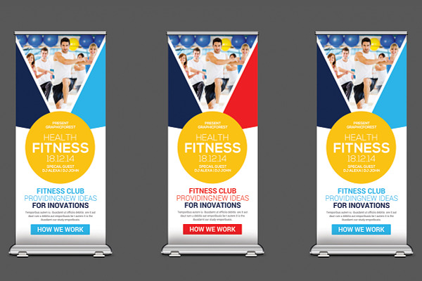 Health & Fitness Rollup Banners
